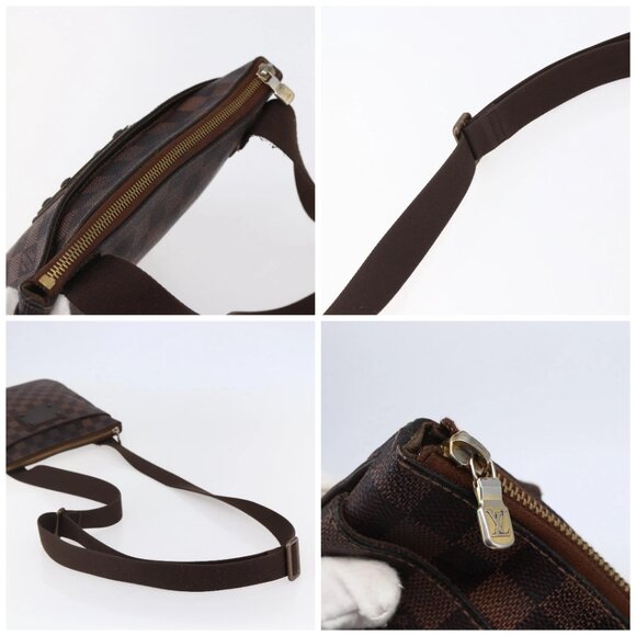 LOUIS VUITTON Damier Ebene Pochette Platt Brooklyn Bag N41100 LV Auth BA6686 - Picture 16 of 16